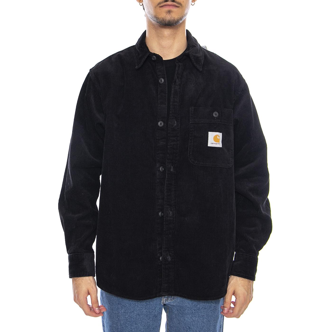 L/S Flint Shirt Black - Camicia Uomo Nera I035837.89XX . CARHARTT WIP 