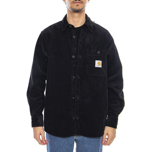 L/S Flint Shirt Black - Camicia Uomo Nera I035837.89XX . CARHARTT WIP 