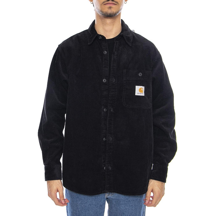 L/S Flint Shirt Black - Camicia Uomo Nera I035837.89XX . CARHARTT WIP 
