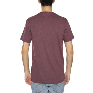 Max Life SS Stitch Tee Noos Port Royale Melange - Maglietta Girocollo Uomo Bordeaux 22025208-4811733  ONLY & SONS 