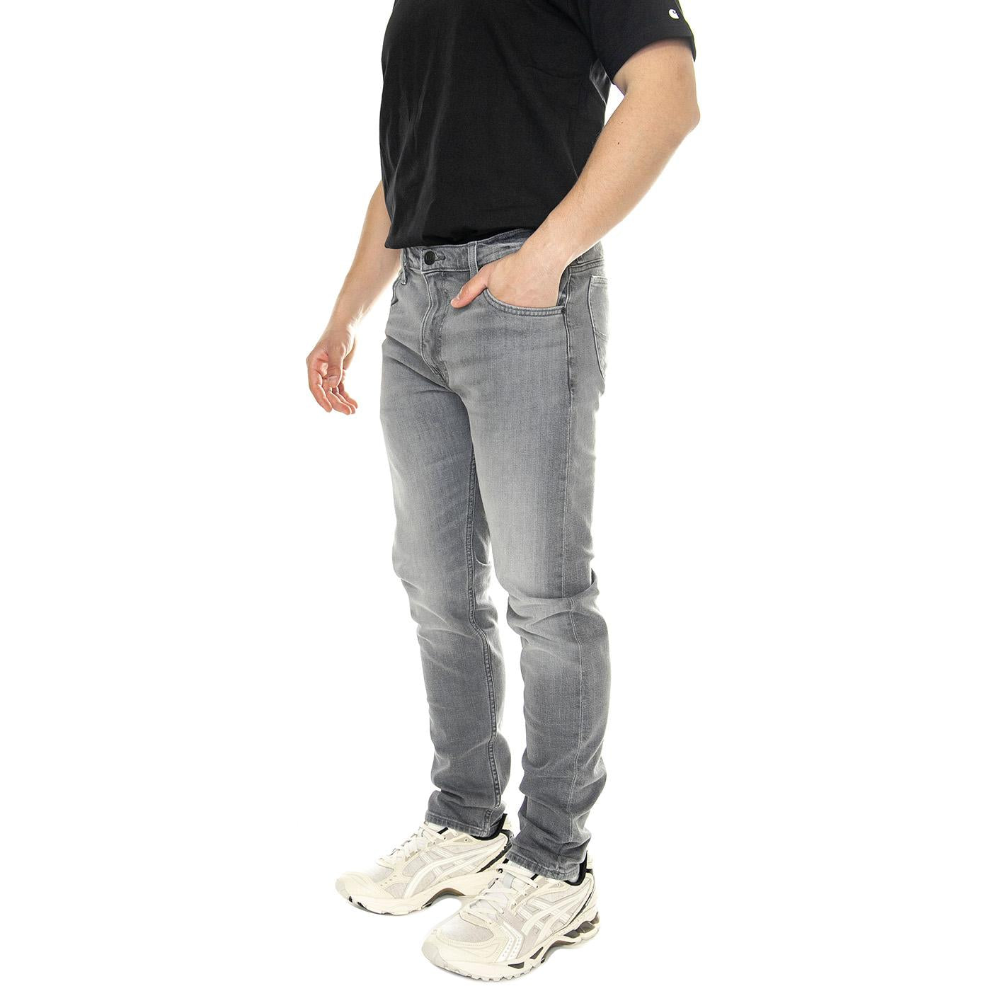 Rider Worn In Mid Grey - Pantaloni Denim Jeans Uomo Grigi 112349209  LEE 