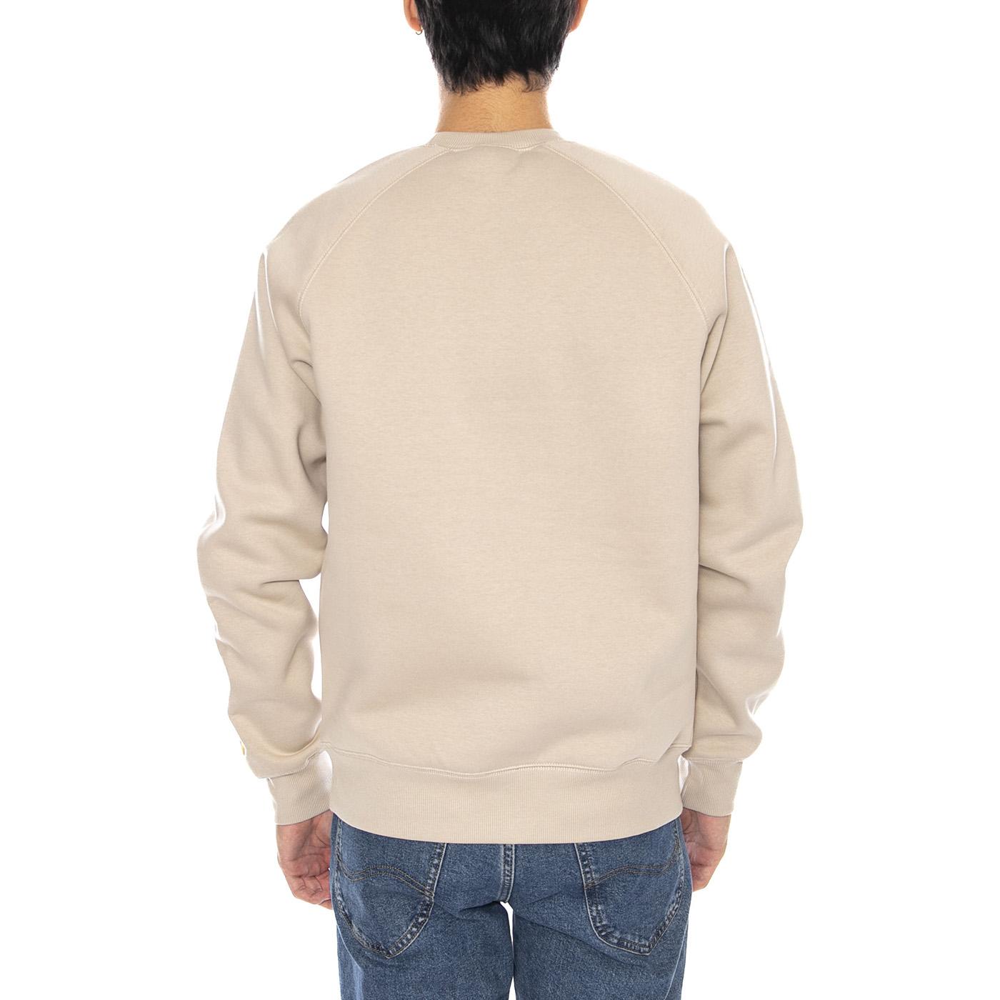 Chase Sweat Fleur De Sel / Gold - Felpa Girocollo Uomo Beige Chase Sweat Fleur De Sel / Gold I033660.38AXX . CARHARTT WIP 