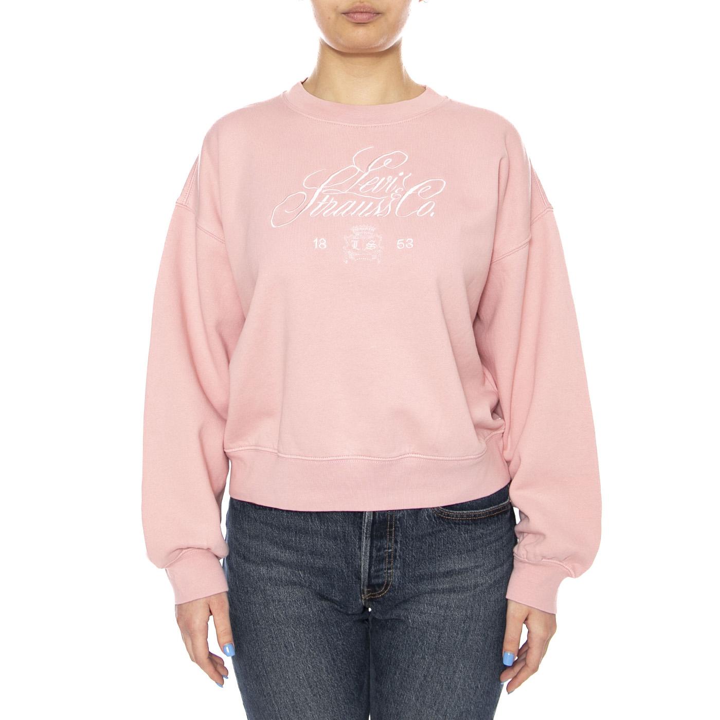 GRAPHIC VINTAGE BOXY SWEATSHIRT PINK - Felpa Girocollo Donna Rosa<BR/> 005OZ 0014 LEVIS 