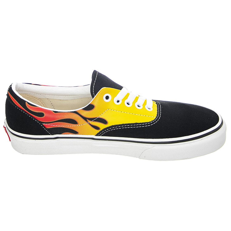 UA Era (Flame) - Scarpe Stringate Porfilo Basso Uomo Nere / Gialle / Black / True White VN0A4BV4XEY1  VANS 