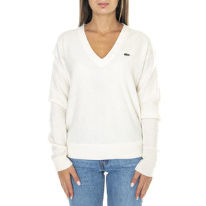 Pullover AF9554-70V - Maglione Donna Bianco AF9554-70V  LACOSTE 