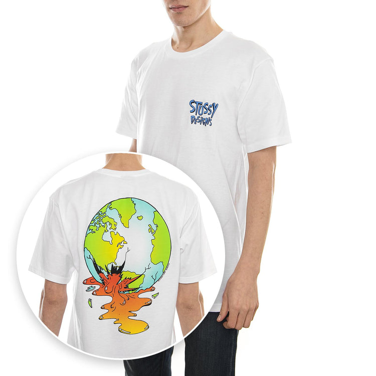 BROKEN WORLD TEE WHITE 1904182-WHITE  STUSSY 