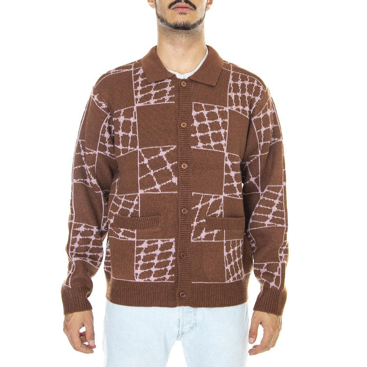 Dryden Cardigan Sepia Multi - Cardigan Uomo Marrone 151010027-SEP  OBEY 