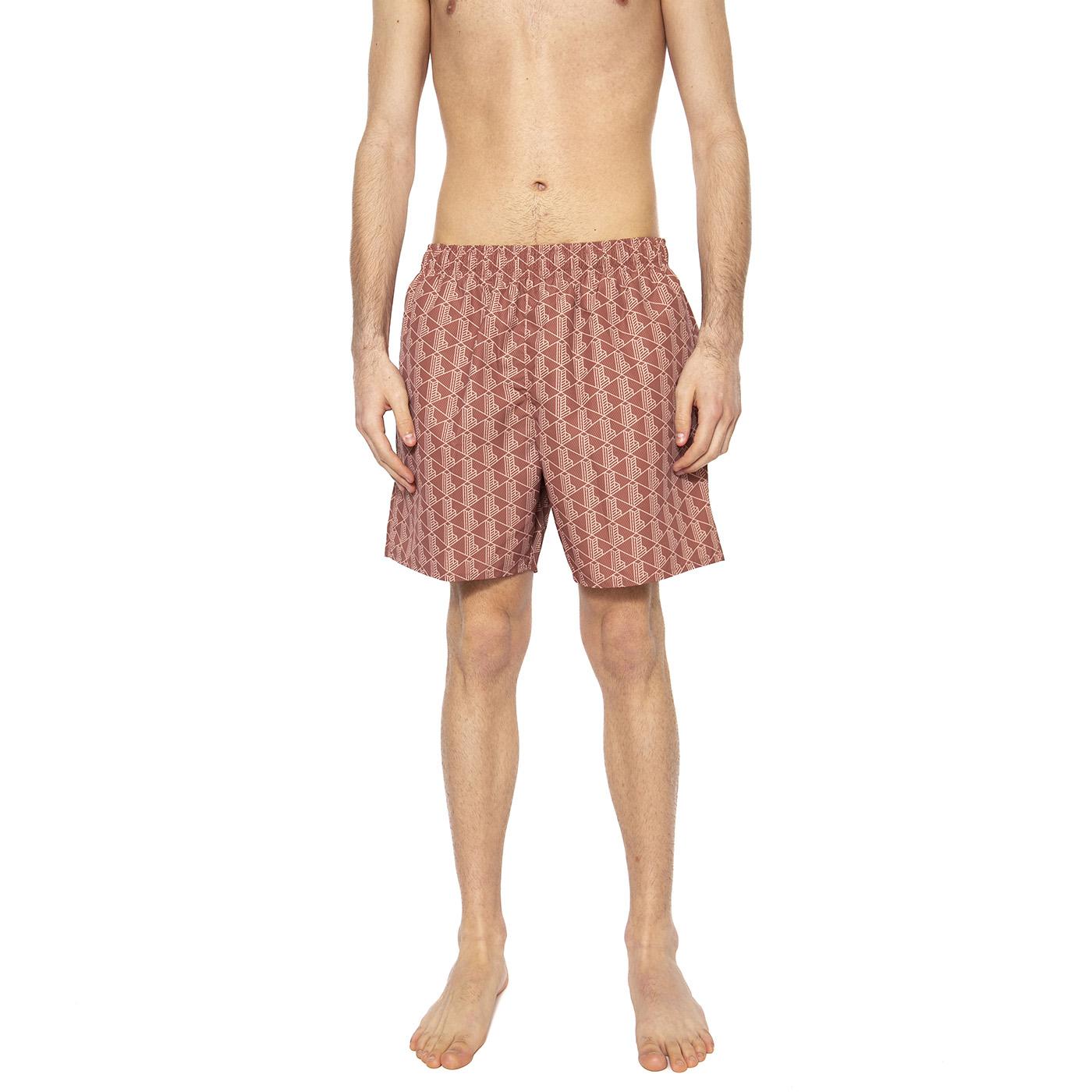 Short Bagno HHI Brown - Costume da Bagno Uomo Marrone MH9086-HHI  LACOSTE 