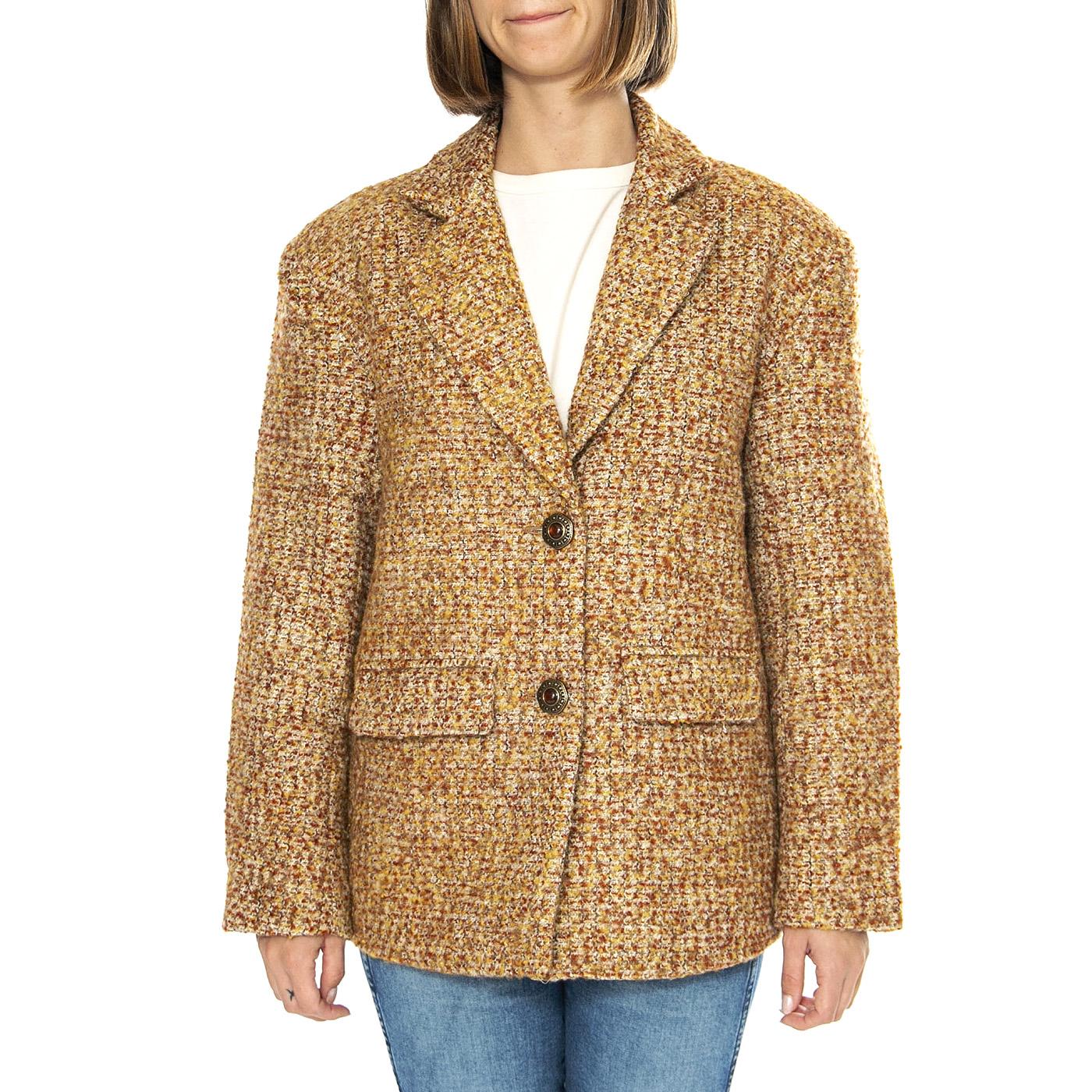 Blazer Oversize Tweed Marrón - Giacca Donna Marrone 43W/11242  WILD PONY 