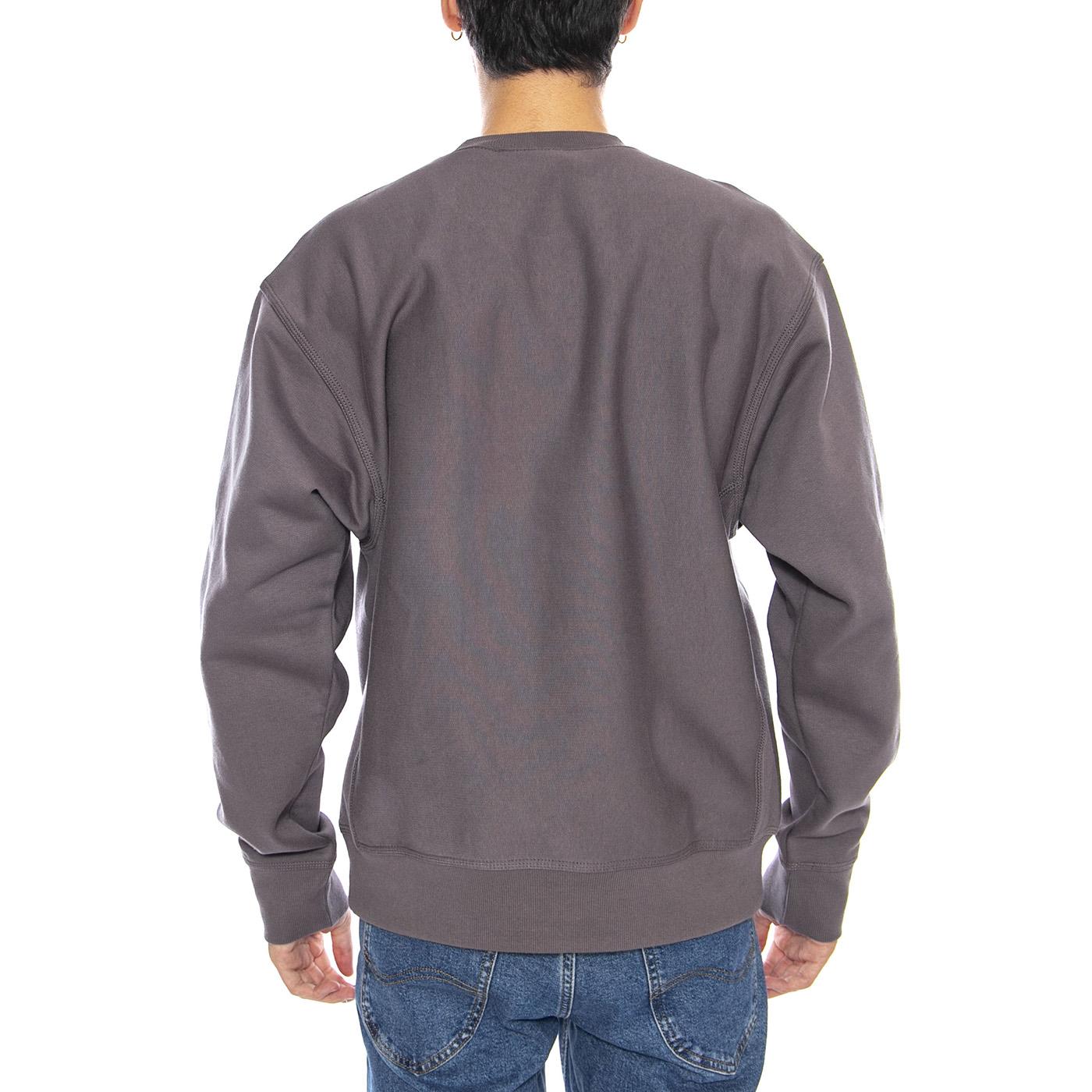 American Script Sweat Porphyry - Felpa Girocollo Uomo Grigia I025475.33CXX . CARHARTT WIP 