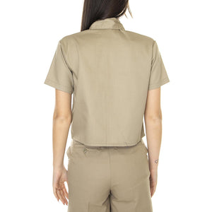 W' Work Shirt SS Rec Khaki - Camicia Maniche Corte Donna Beige DK0A4XKDKHK1  DICKIES 