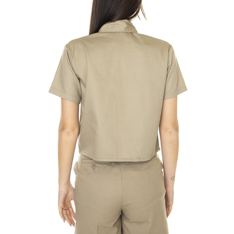 W' Work Shirt SS Rec Khaki - Camicia Maniche Corte Donna Beige DK0A4XKDKHK1  DICKIES 