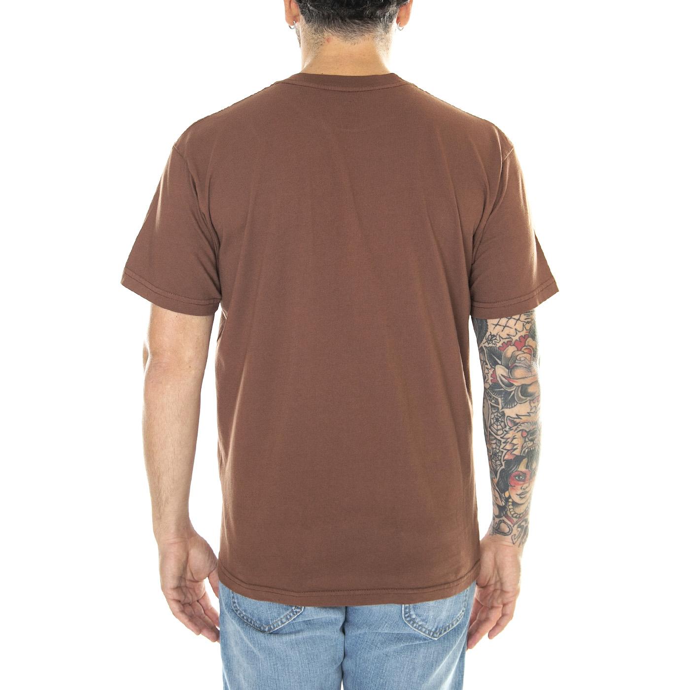 Obey Surveillance Organic Tee Sepia - Maglietta Girocollo Uomo Marrone 163003621-SEP  OBEY 