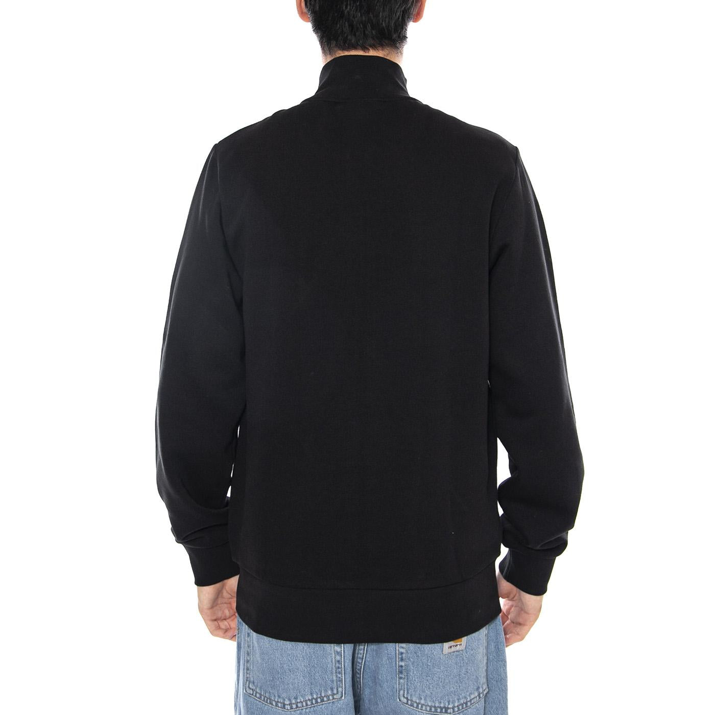 Sweatshirt 031 Turtle Neck Black - Maglia Collo Alto con Zip Uomo Nera SH9622-031 . LACOSTE 