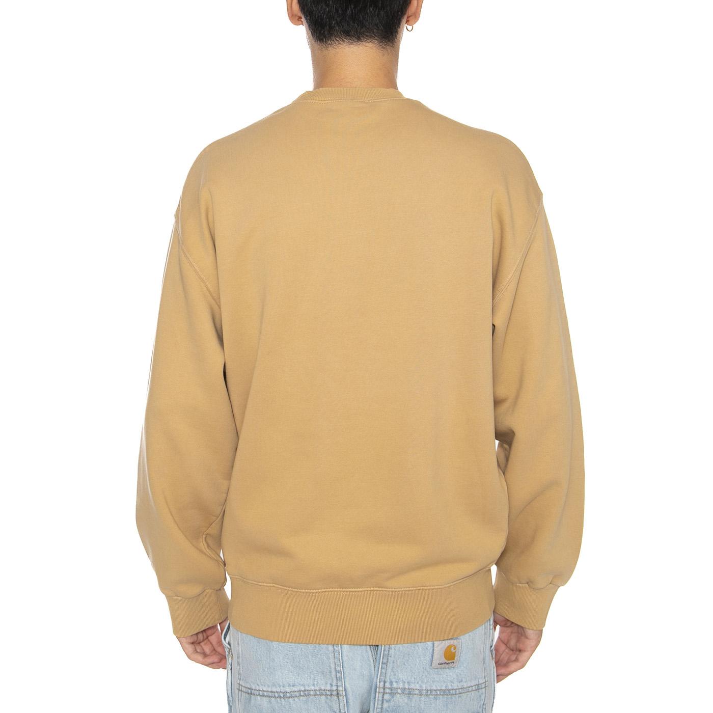Hudson Sweat Dusty H Brown - Felpa Uomo Marrone I035186.07E5F . CARHARTT WIP 