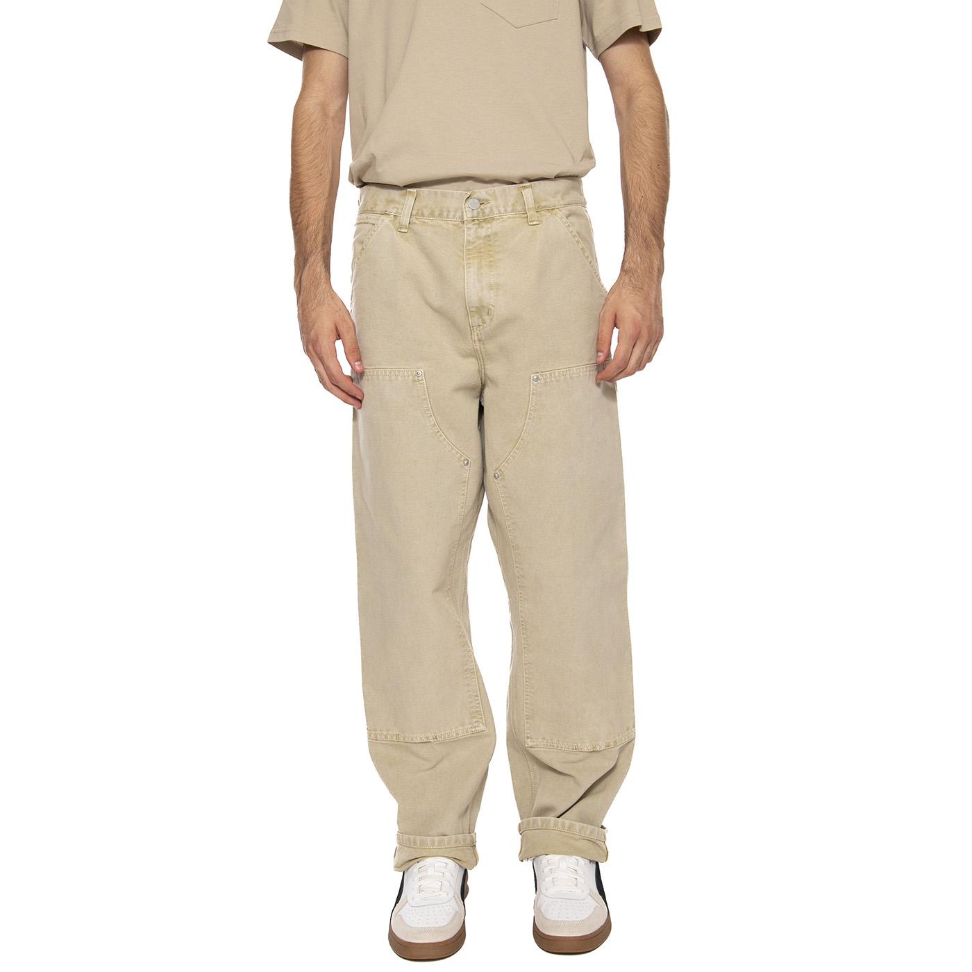 Double Knee Pant Dusty H Brown - Pantaloni Uomo Marroni I035556.07E5F . CARHARTT WIP 