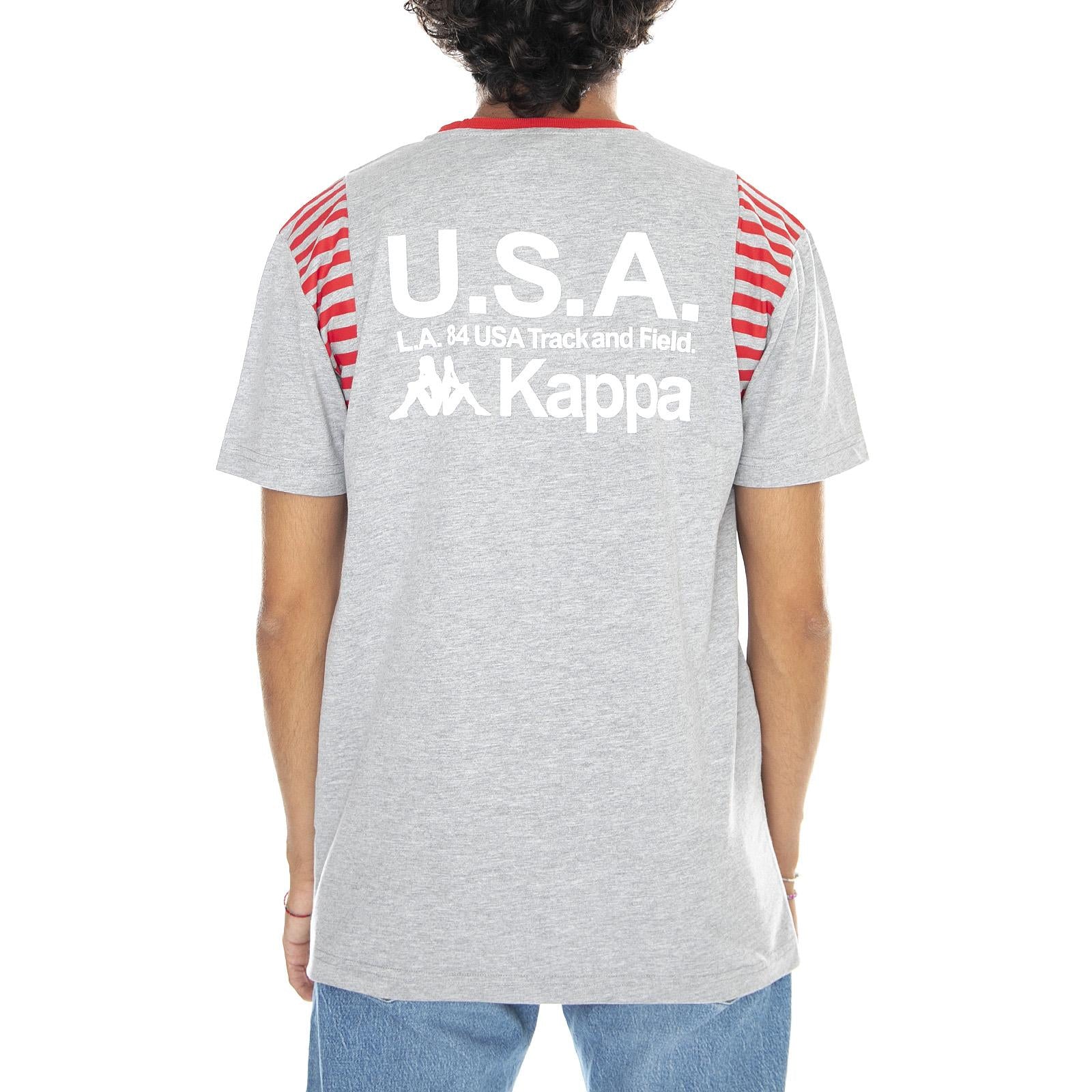 La Track and Field T-shirt - Mid Melange Grey - Maglietta Girocollo Uomo Grigia 303SIS0-D00V  KAPPA 
