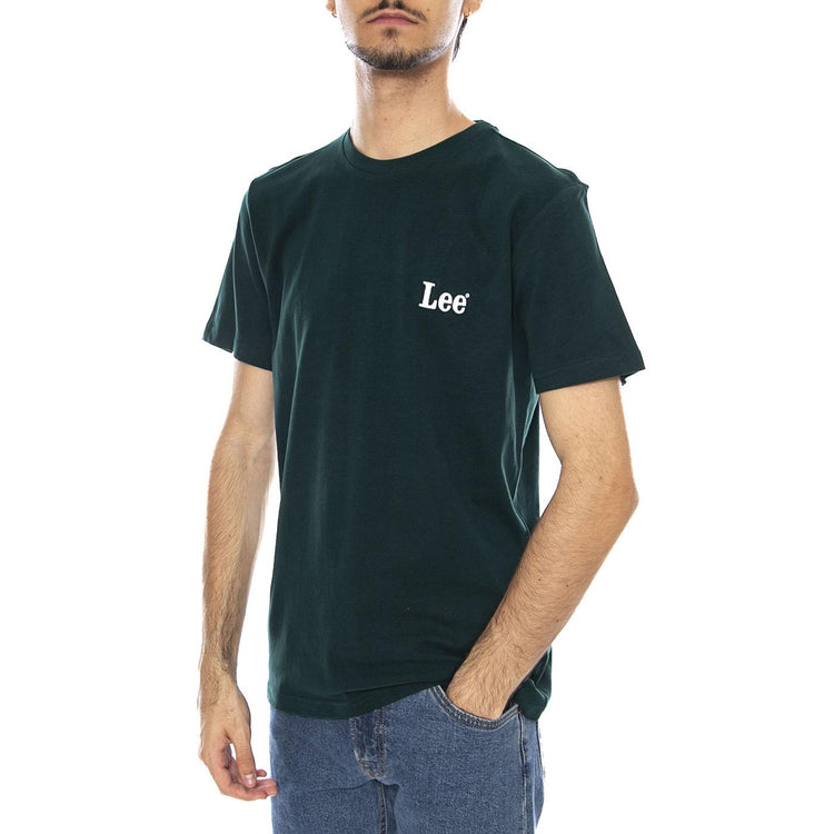 SS Smal Logo Tee Jade Forest - Maglietta Girocollo Uomo Verde Scusro 112370501 . LEE 