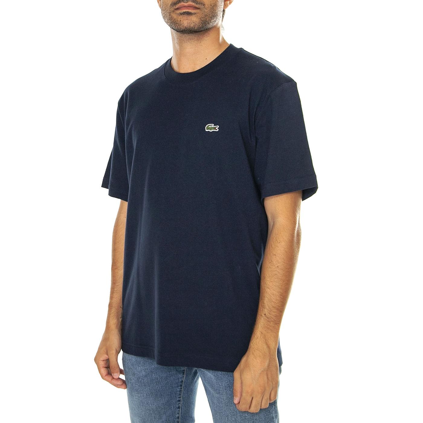 T-Shirt 166 - Maglietta Girocollo Uomo Blu TH7318-166  LACOSTE 