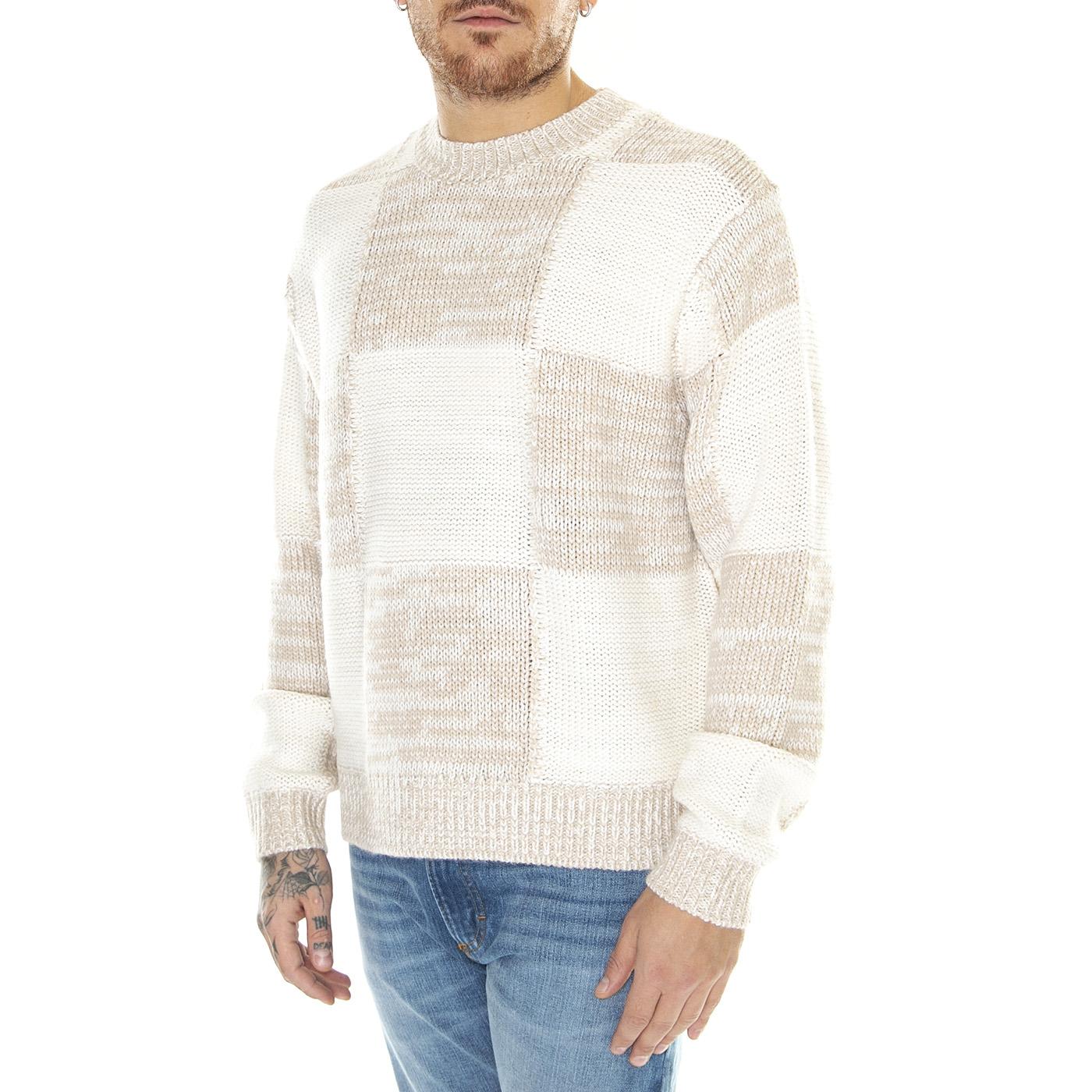 Dominic Sweater Silver Grey Multi - Maglione Girocollo Uomo Multicolore 151000076-SIG  OBEY 