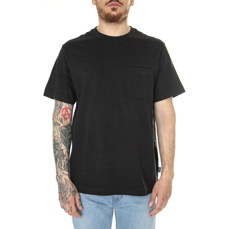M's Cotton in Conversion MW Pocket Tee Black - Maglietta Girocollo Uomo Nera 52010-BLK  PATAGONIA 