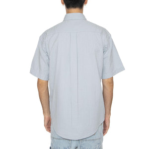 S/S Toland Shirt Toland Stripe, Blue Fog - Camicia Maniche Corte Uomo Blu I035151.31SXX . CARHARTT WIP 