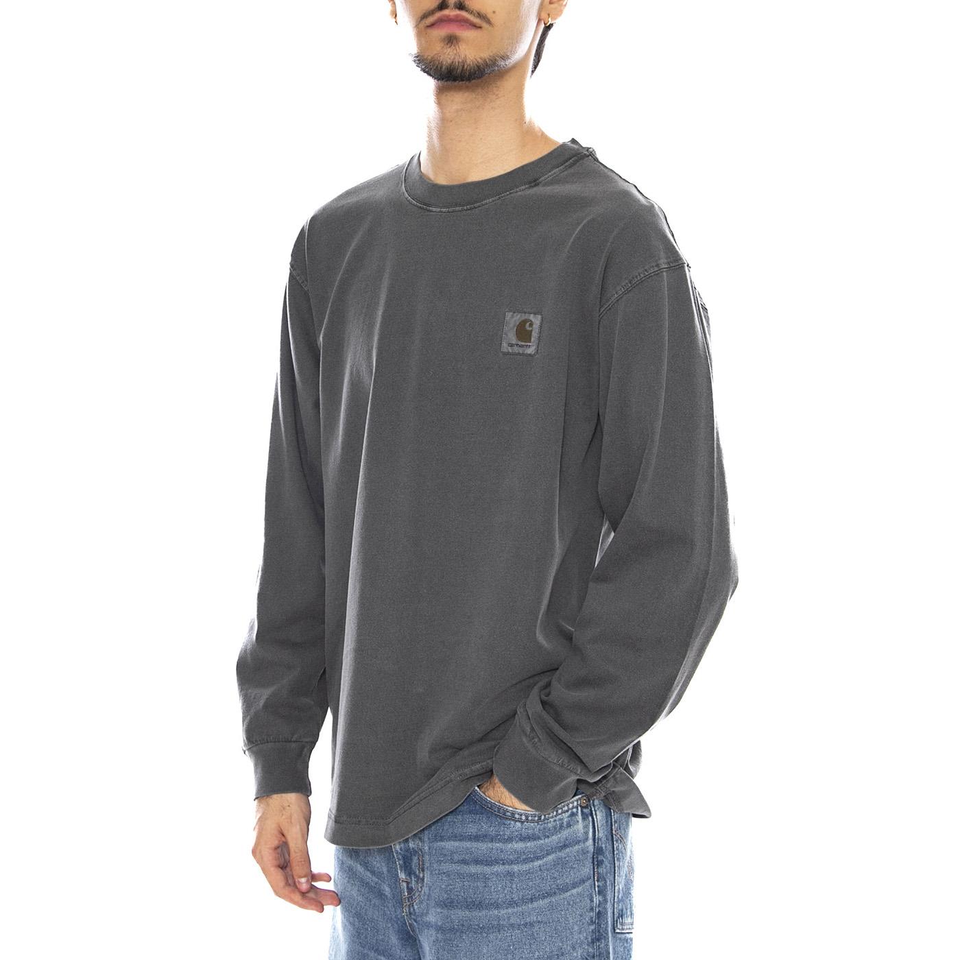 L/S Vista T-Shirt Carhartt Black - Maglietta Girocollo Maniche Lunghe Uomo Nera I030779.89GD . CARHARTT WIP 