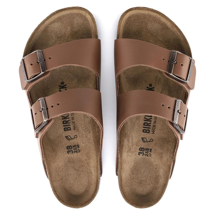 Arizona Ginger Brown, Natural Leather - Sandali Donna / Uomo Marroni - Calzata Regolare 1019075  BIRKENSTOCK 