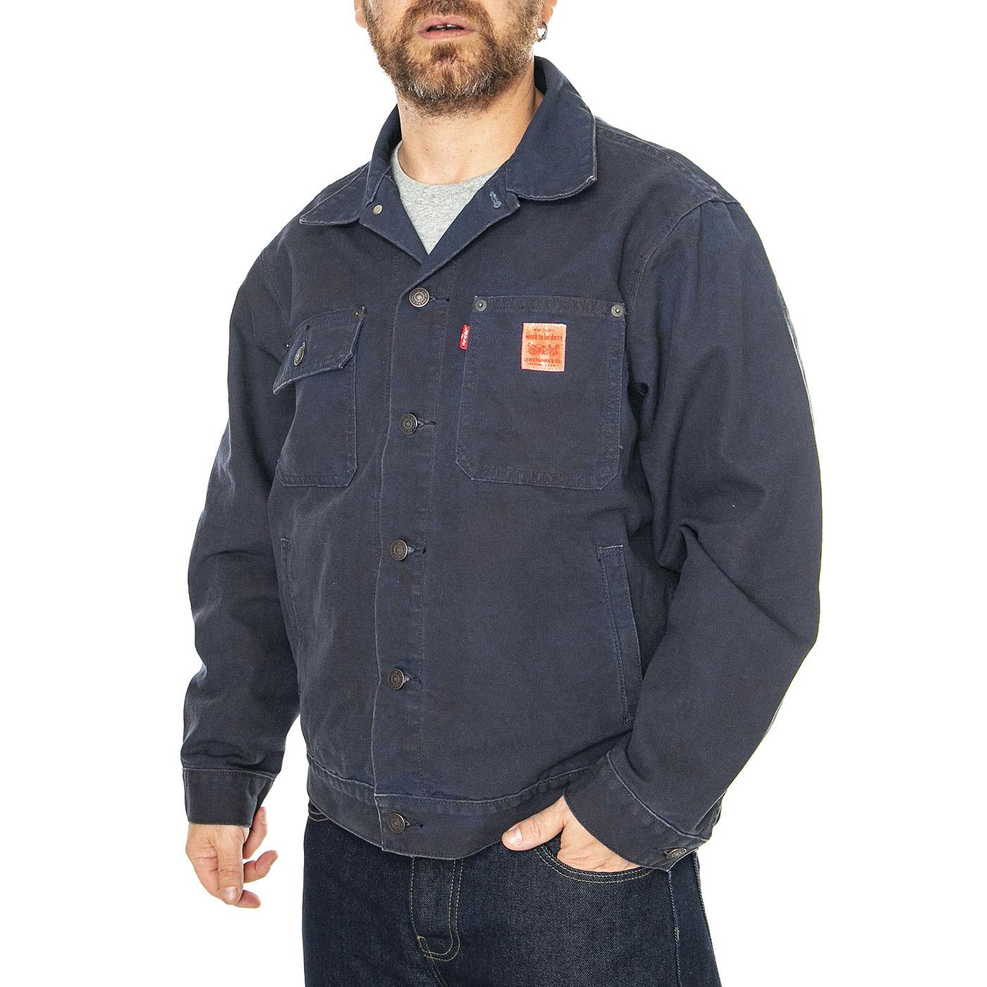 Sunrise Trucker Dress Blues Nebula Multi-Color - Giacca Uomo Denim Jeans Blu A4820-0015  LEVIS 