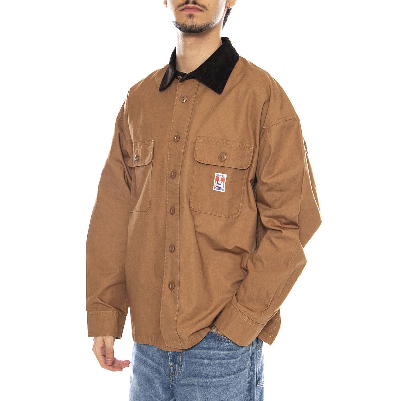 CJ Overshirt Toasted Coconut - Sovracamicia / Giacca Uomo Marrone 112371547 . WRANGLER 