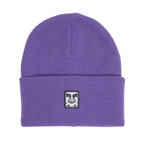 Icon Patch Cuff Beanie Beetroot Digital Violet - Cappellino in Maglia Rasata Viola  ACCESSORI OBEY