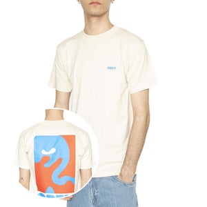 Obey Cropped Icon Tee Cream - Maglietta Girocollo Uomo Beige 165264064-CRM  OBEY 