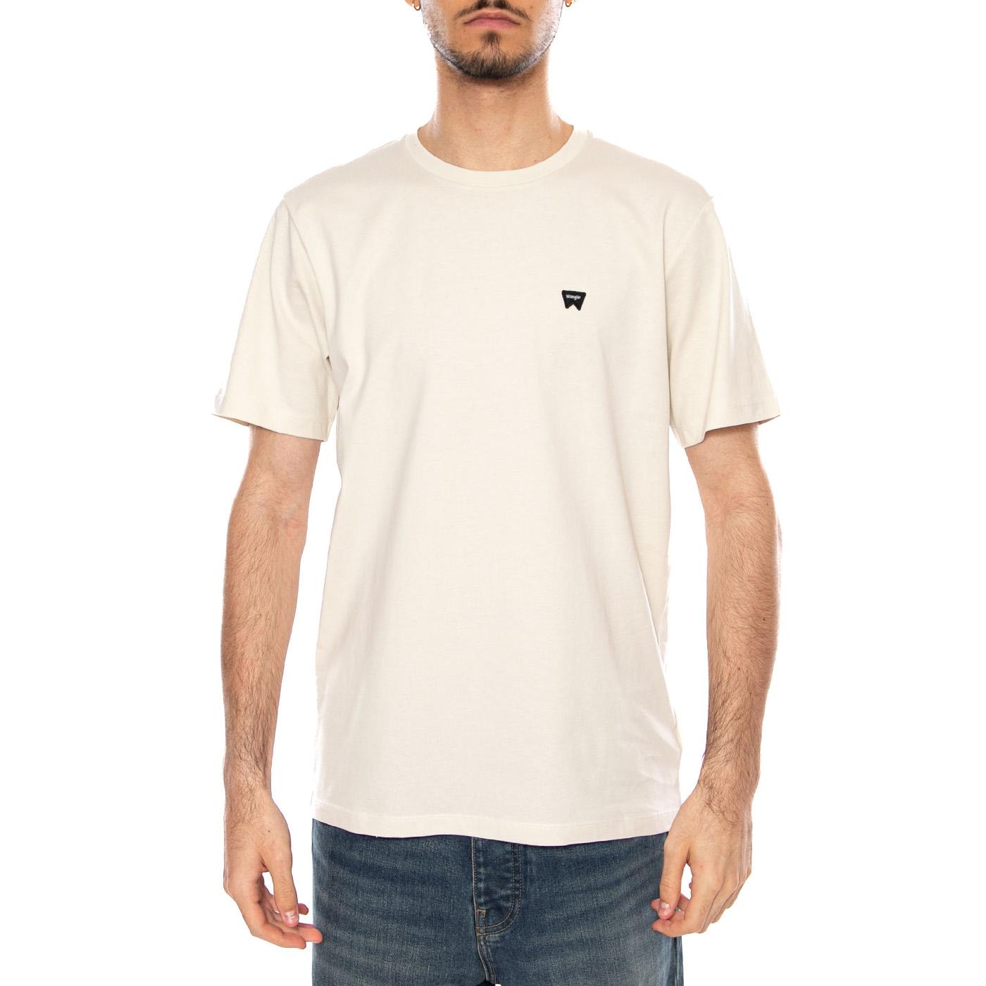 Sign Off Tee Vintage White - Maglietta Giorocollo Uomo Beige 112351234 WHT WRANGLER 