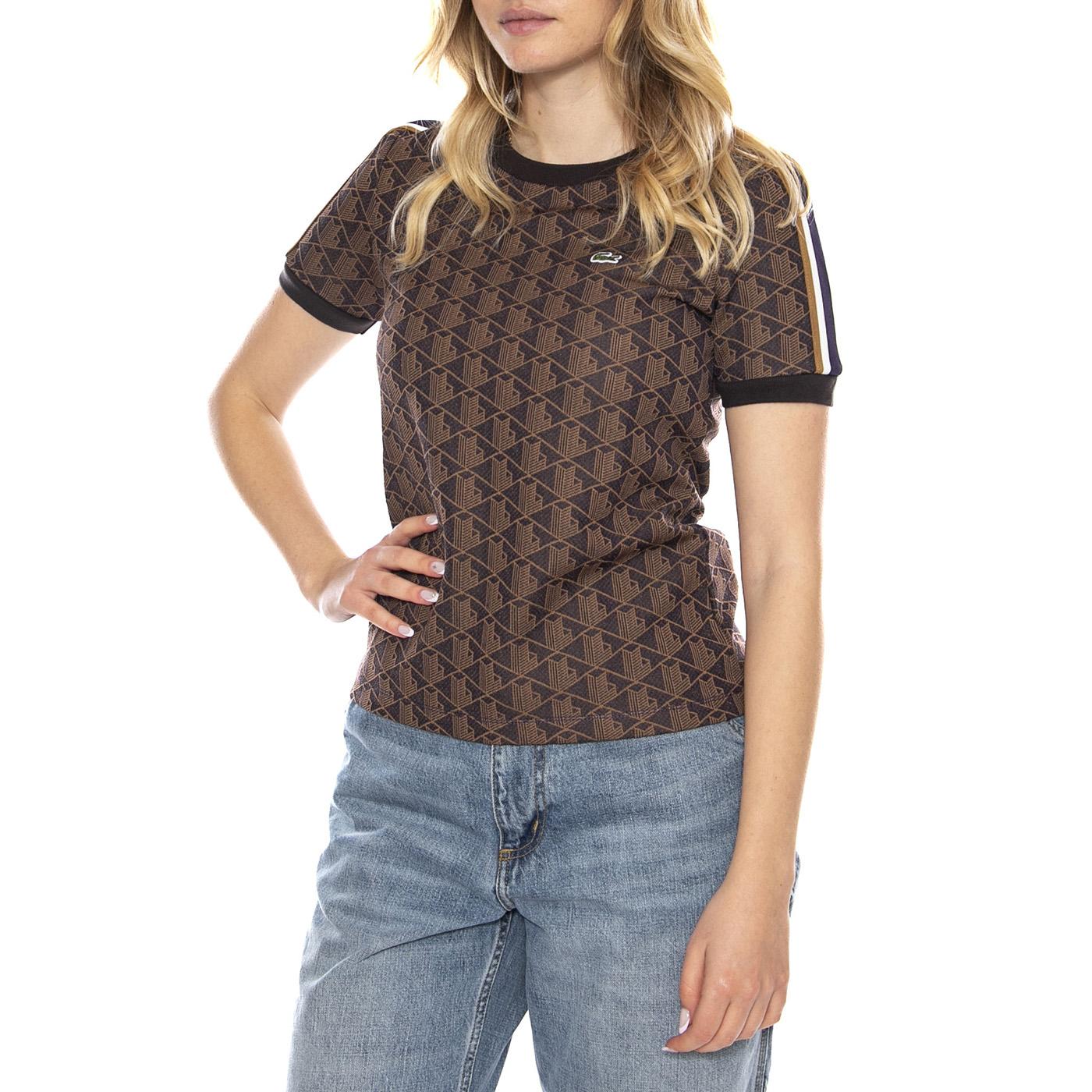 Lacoste T-Shirt 9I4 -- T-Shirt Donna Multicolore TF3244-9I4 . LACOSTE 