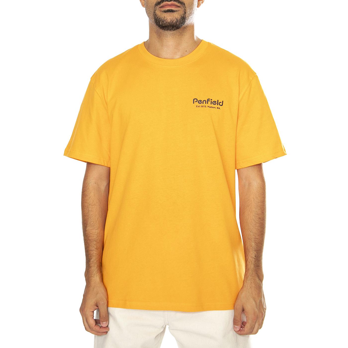 Hudson Script T-Shirt Apricot - Maglietta Girocollo Uomo Arancione PFD0349-C03  PENFIELD 