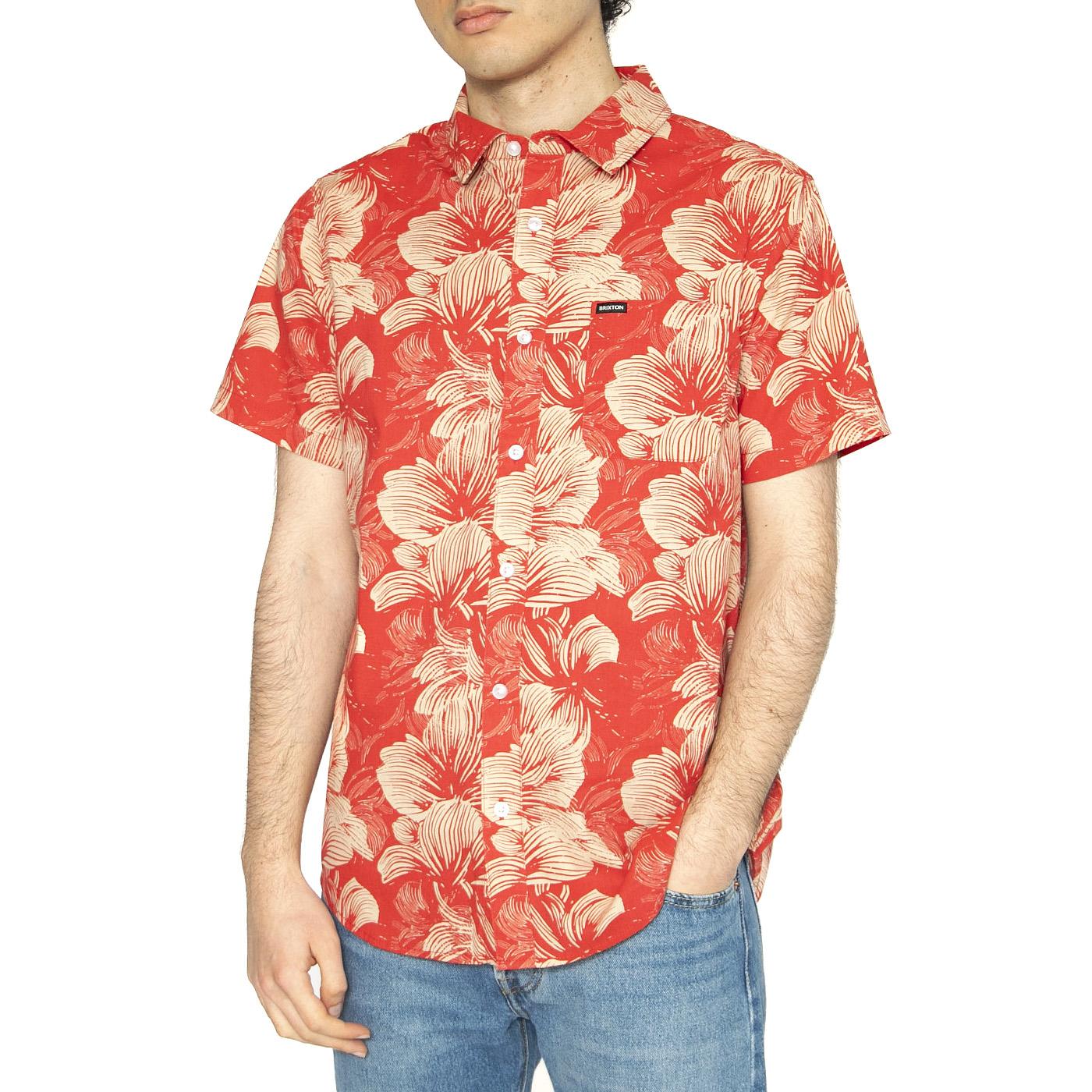 Charter Print S/S WVN - Camicia Maniche Corte Uomo Multicolore 01218-CSROF  BRIXTON 