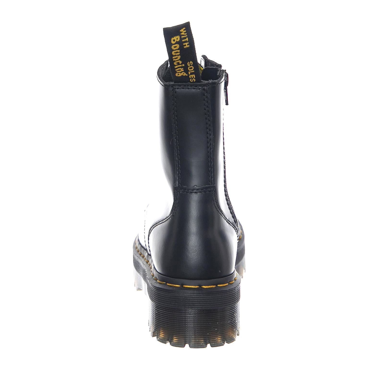 Jadon - Polished Smooth Black - Anfibi Stringati Donna Neri DMSJADONBK15265001 . DR.MARTENS 