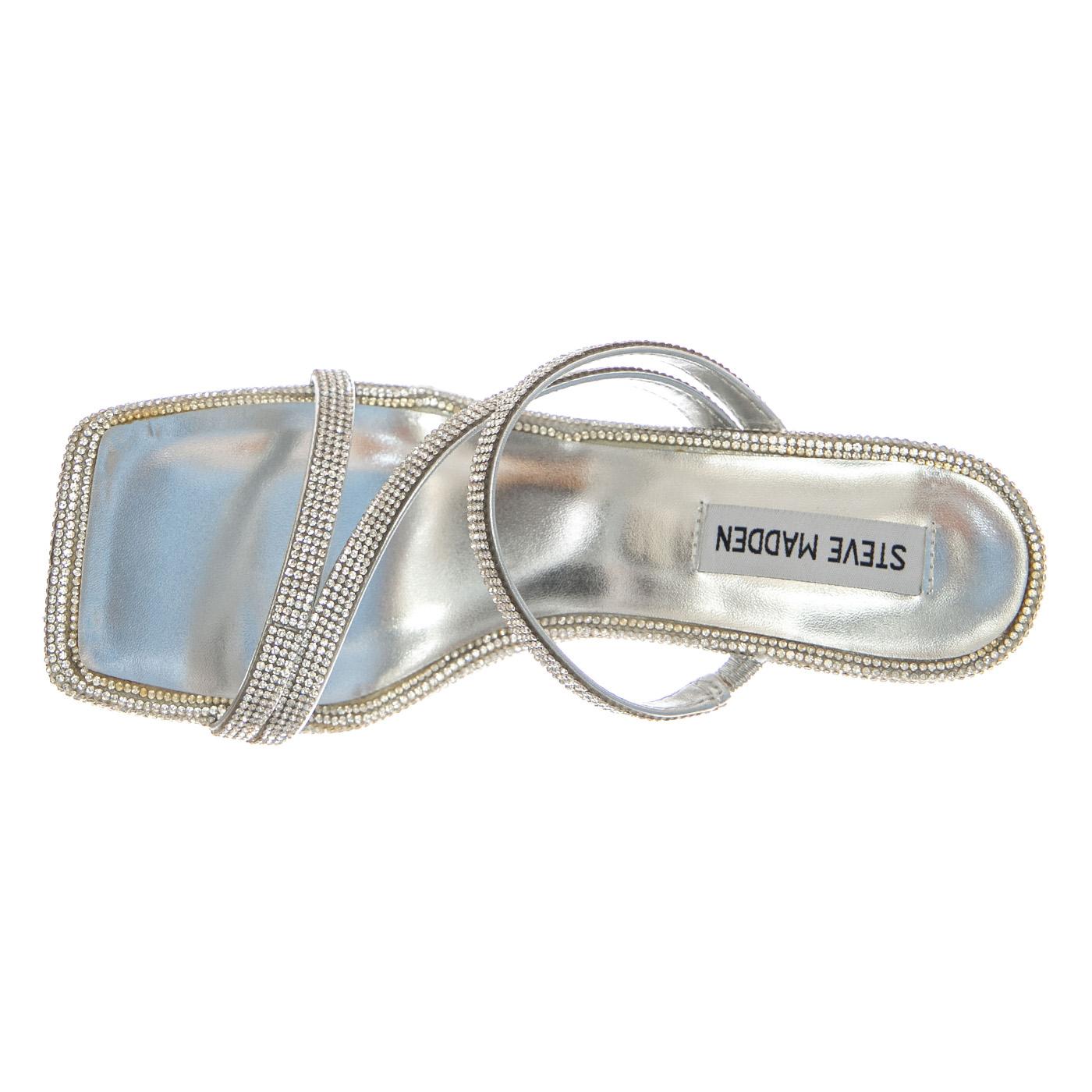 Annual Silver Nappa PU with Rhinestones - Sandali Donna Argento SMSANNUAL-SIL . STEVE MADDEN 