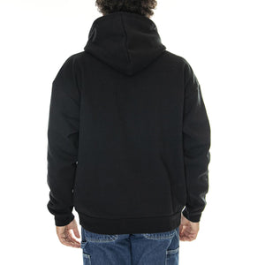 Stack Extra Heavy Hood Fleece Black - Felpa con Cappuccio Uomo Nera 112470197-BLK  OBEY 