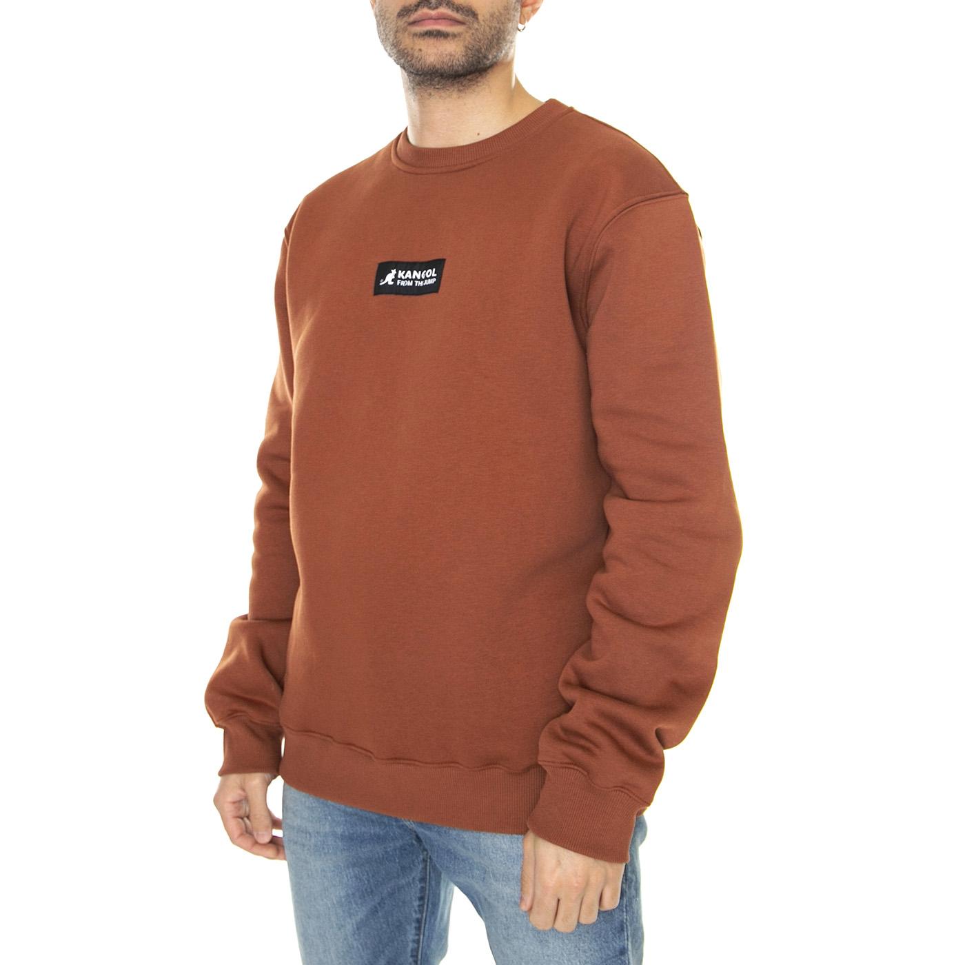 Essential Mahogany - Felpa Girocollo Uomo Marrone KAF22UCNS101-132  KANGOL 