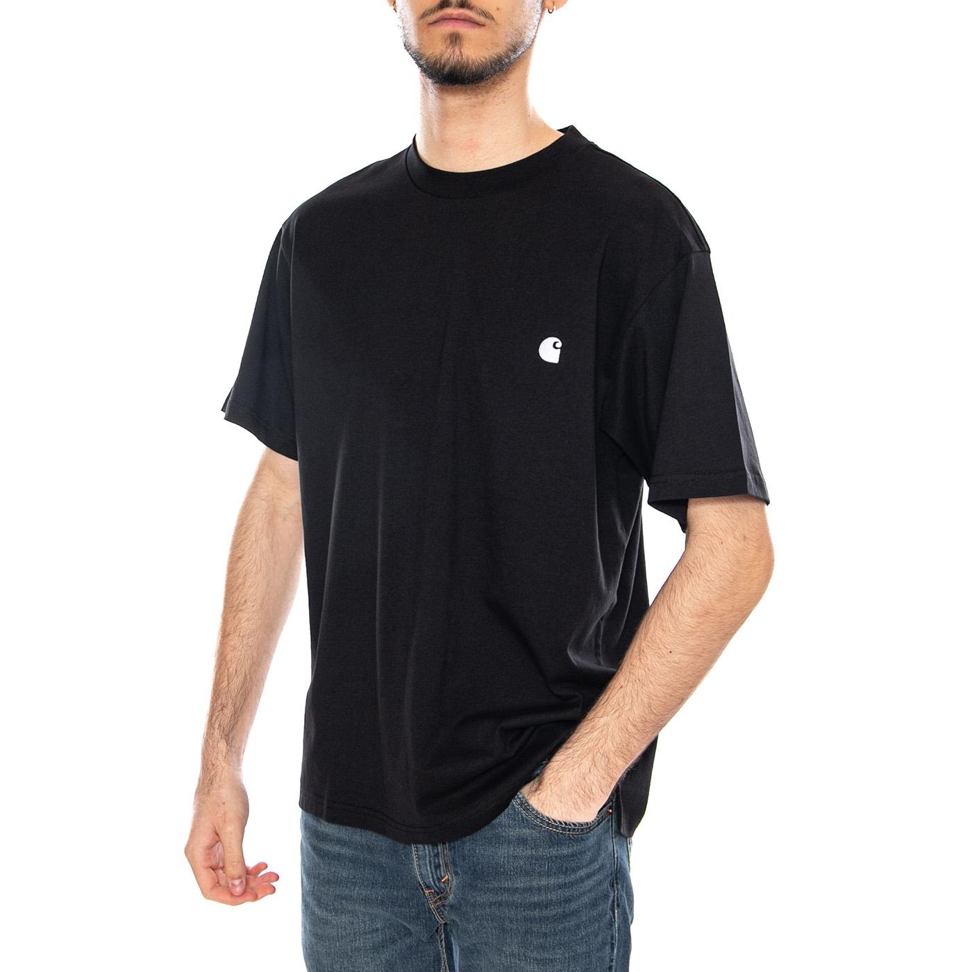 S/S Madison T-Shirt Black / White - Maglietta Girocollo Uomo Nera I033000 0D2XX CARHARTT WIP 