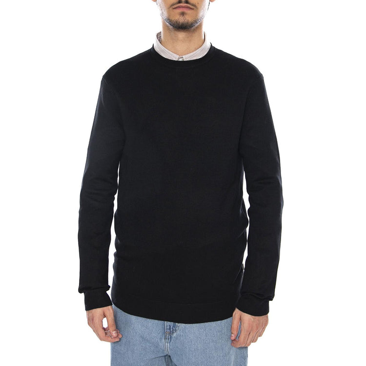 ONSWYLER Life Reg 14 LA Crew Knit Noos Black - Maglione Girocollo Uomo Nero 22020088-Black . ONLY & SONS 