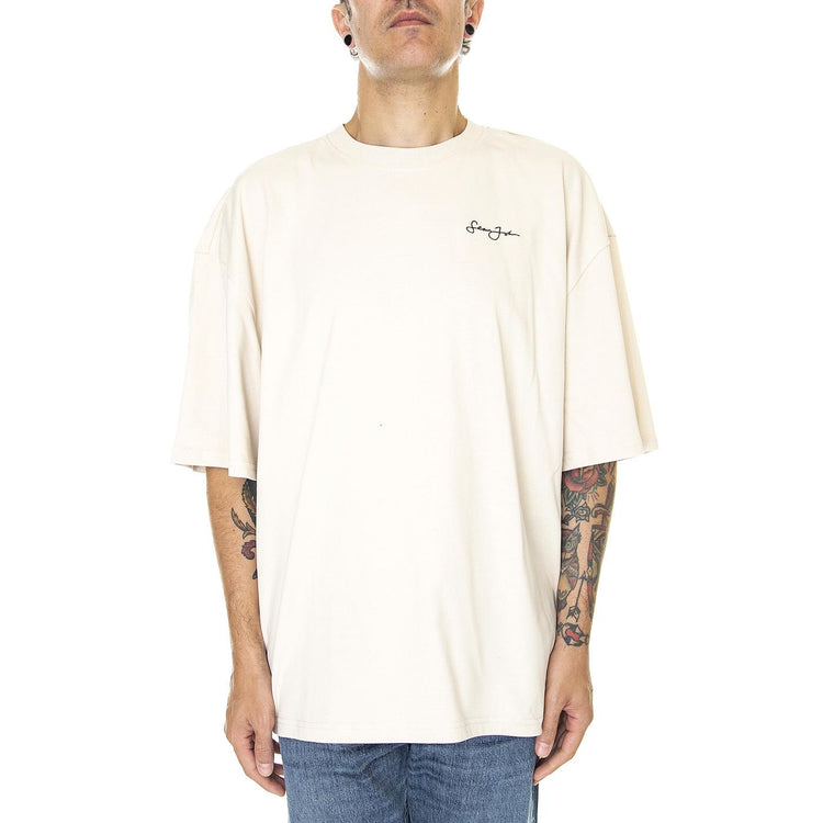 Script Logo Peached City Backprint Tee 01 Beige - Maglietta Girocollo Uomo Beige 6061642/222  SEAN JOHN 
