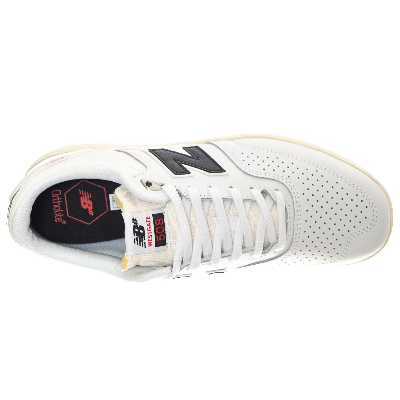 M' Numeric Skateboarding White / Black - Scarpe Stringate Profilo Basso Uomo Bianche NM508TGS  NEW BALANCE 