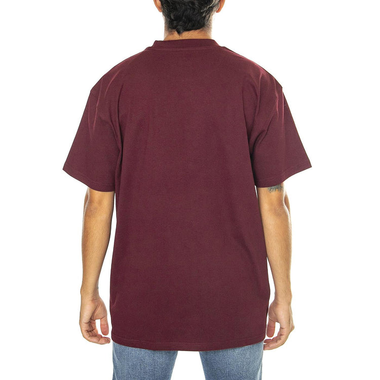 S/S American Script T-Shirt Malbec - Maglietta Girocollo Uomo Bordeaux I029956.2BYXX  CARHARTT WIP 