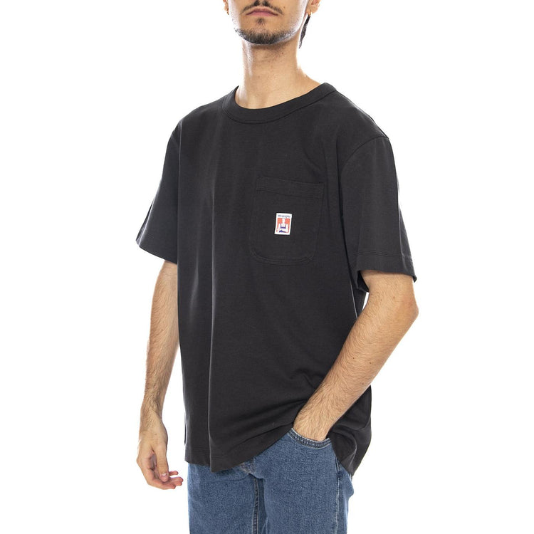 Pocket Tee Faded Black - Maglietta Girocollo Uomo Nera 112371498 . WRANGLER 