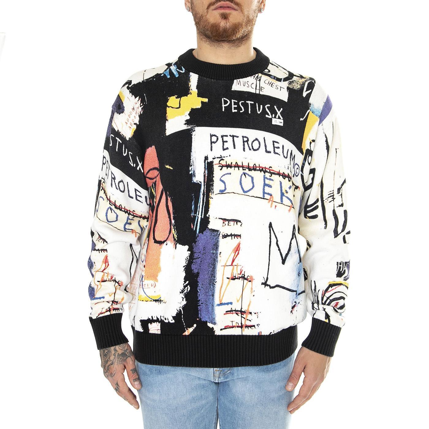 JMB Printed Sweatshirt Black No Color - Maglione Girocollo Uomo Multicolore 112359232  LEE 