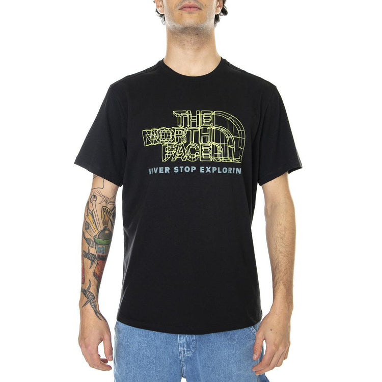Mens Coordinates Black T-Shirt NF0A5IGAJK31  THE NORTH FACE 
