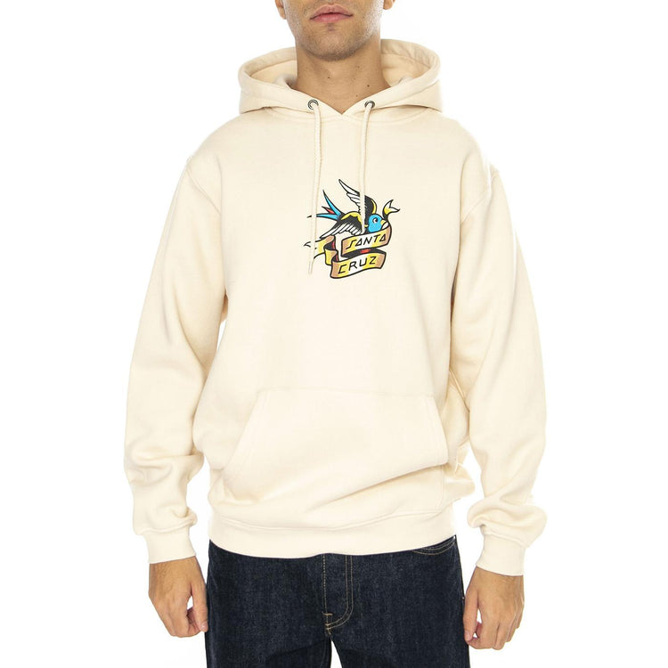 Sommer Sparrow Fronthood Chalk - Felpa Uomo Beige SCA-HDY-6307  SANTA CRUZ 