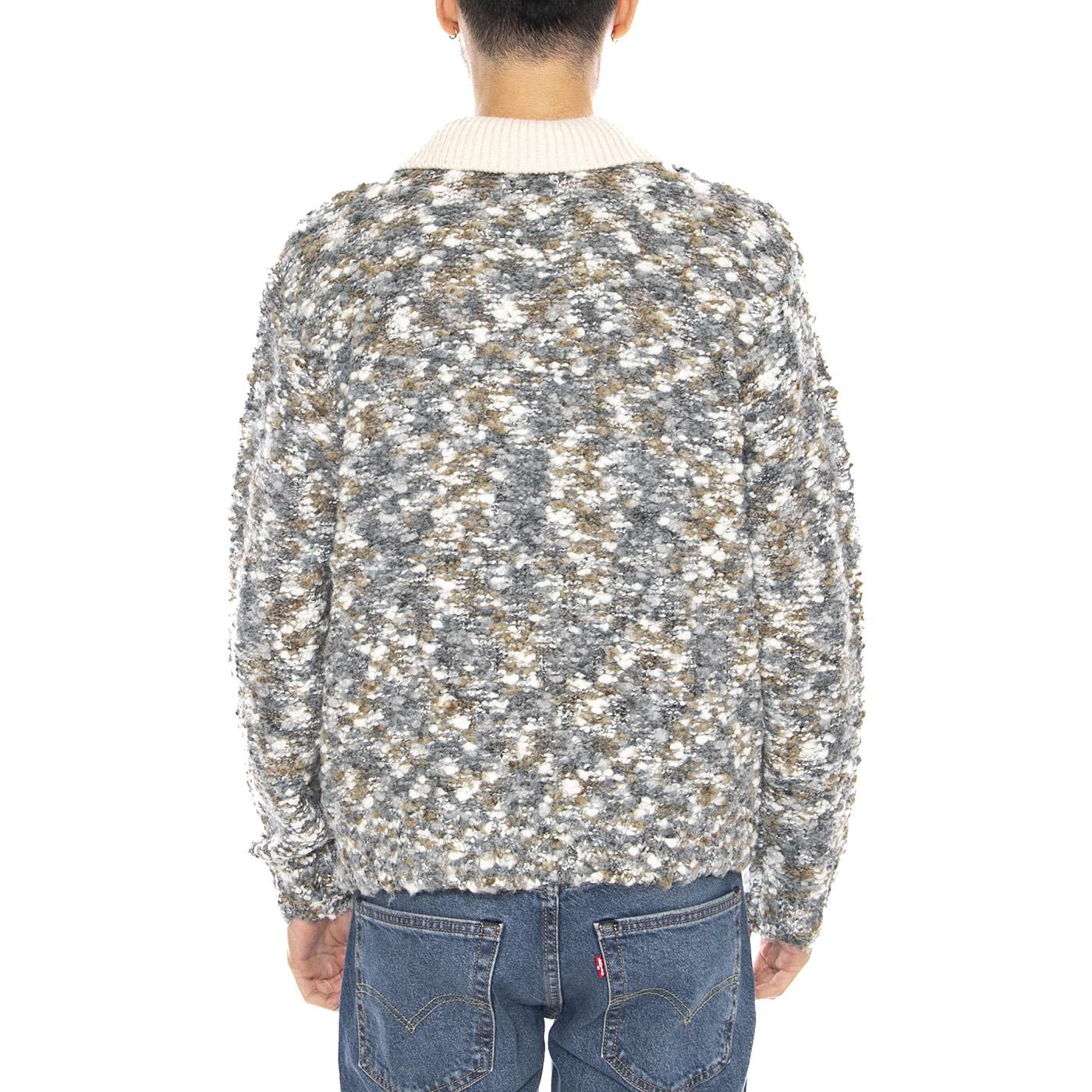 Reuben Sweater Polo Grey / Multi -- Polo a Maniche Lunghe Uomo Grigio / Multicolore 151000096 GYM OBEY 